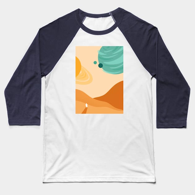 Intergalactic hike Baseball T-Shirt by Leonie Jonk